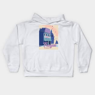 Troyes France travel poster Kids Hoodie